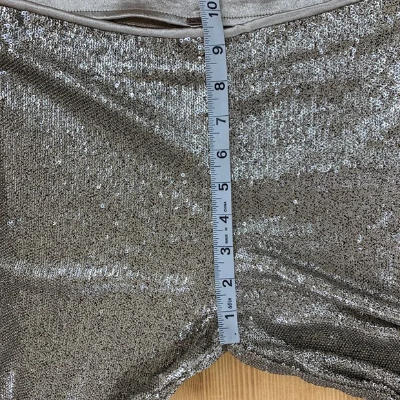 Free People The Minx Sequin Flare Pants in Champagne Sz 6 - Picture 10 of 12